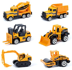 Oumoda 11 in 1 Transport Car, Die-cast Construction Truck Vehicle Car Toy Set Play Vehicles in Carrier Truck, Vehicles Toys Gifts for Age 3 4 + Years Old Kids, Boys and Girls