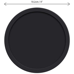iGadgitz Home U6901 - BPA Free Silicone Coasters Non-slip Cup Mats, Pack of 8 - Round Shaped, 16oz Glass Size, Coffee Cups, Tea Cups & Bottles, Hot & Cold Drinks - Parties, Home, office & More - Black
