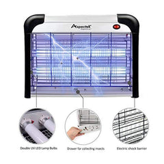 ASPECTEK Two-Pack Rechargeable Mosquito Fly Zapper Swatter with Detachable Flash Light, Mosquito Killing Racket