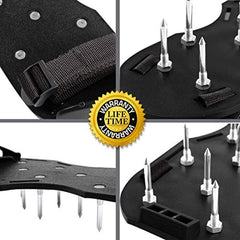 Scuddles Lawn Aerator Shoes, Heavy Duty Spike Aerating Sandals Soil Adjustable Straps - Sturdy Universal Size, Men Women NO Assembly Needed Use Straight Out Box (Black)