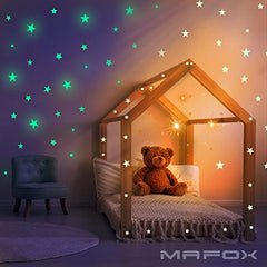 MAFOX Glow in The Dark Stars for Ceiling or Wall Stickers - Glowing Wall Decals Stickers Room Decor Kit - Galaxy Glow Star Set and Solar System Decal for Kids Bedroom Decoration