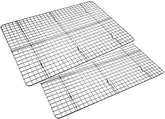 Miligore Cooling Racks for Baking - Baking Rack Twin Set. Stainless Steel Oven and Dishwasher Safe Wire Cooling Rack. Fits Half Sheet Cookie Pan- set of 2