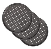 10 Strawberry Street 13” Vented Pizza Pan (3-Pack) Round, Perforated Air Baking | Heavy-Duty Aluminum Bakeware | Reusable, Non-Stick | Creates Classic Crispy Crust