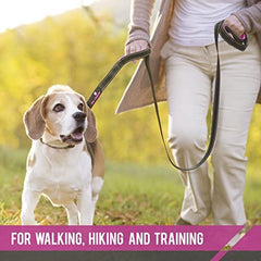 Paw Lifestyles Heavy Duty Dog Leash - 2 Handles - Padded Traffic Handle for Extra Control, 7ft Long - Perfect Leashes for Medium to Large Dogs