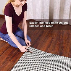 Veken Non-Slip Area Rug Pad Gripper 8 x 10 Ft Extra Thick Pad for Any Hard Surface Floors, Keep Your Rugs Safe and in Place