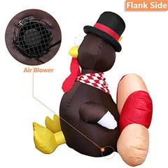 YUNLIGHTS Halloween Decorations 8ft Inflatable Spider Decor Built-in LED Lights with Anchoring Stakes for Outdoor, Yard, Garden,Lawn,Party