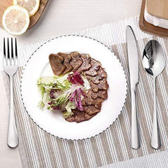 24-Piece Silverware Set, Flatware Set Mirror Teivio Polished, Dishwasher Safe Service for 4, Include Steak Knife/Fork/Spoon