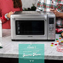 COSORI CO130-AO Toaster Oven with Air Fryer, Dehydrator, Pizza & Roaster, Christmas Healthy Gift, Recipes & Accessories Included, 30L, Silver