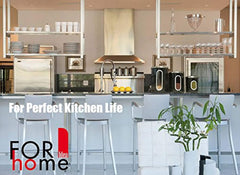 Kitchen Food Storage Canister Set - For Ideahome Stainless Steel Organization Canisters Set of 3 Containers, with Airtight Lid, Great for Home Kitchen Counter Storage and Decor