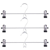 Tosnail 12 Pack Add-On Hangers Stackable Hangers Metal Pants Skirt Hangers Cascading Hangers with 2-Adjustable Clips