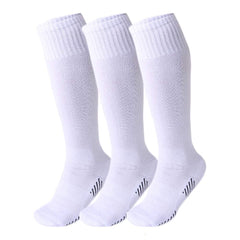Kids Knee High Long Soccer Socks Cotton Compression Sport Team Socks 3/4 Pack
