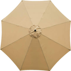 Sunnyglade 9ft Patio Umbrella Replacement Canopy Market Umbrella Top Outdoor Umbrella Canopy with 8 Ribs (Black and White)