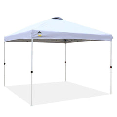 CROWN SHADES Patented 10ft x 10ft Outdoor Pop up Portable Shade Instant Folding Canopy with Carry Bag, Blue