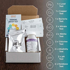 Health Metric Drinking Water Test Kit for Home Tap and Well Water - Simple Testing Strips for Lead Copper Bacteria Nitrate Chlorine and More | Made in USA to EPA Standards