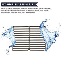 Think Crucial 2 Replacements Weber Cooking Grate Fits Weber Grills, Compatible Part # 7522, 15" x 11.3" x 0.5"