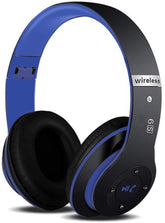 6S Wireless Headphones Over Ear,Noise Cancelling Foldable Wireless Stereo Headsets Earbuds with Built-in Mic, Micro SD/TF, FM for iPhone/Samsung/iPad/PC (Black & Gold)