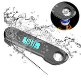 YI Digital Instant Read Meat Thermometer,Waterproof Meat Thermometer BBQ Thermometer with Calibration and Backlight LCD Function Cooking Thermometer for Food,Coffee, Candy, Milk, Tea, BBQ Grill Smokers B by yinred
