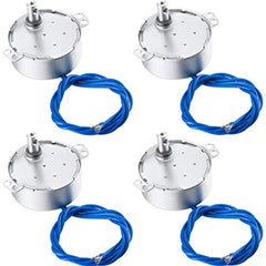 SATINIOR Electric Motor Synchronous Motor Turntable Synchron Motor 100-127Vac 50/60Hz 4W CCW/CW Direction for Hand-Made, School Project, Model or Guide Motor (5-6RPM, 4 Packs)
