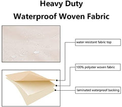 FLYMEI 144 Inches Patio Furniture Cover Durable Water Resistant Outdoor Furniture Sets Cover with Secure Buckle Straps, Grey