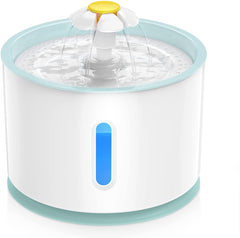 isYoung LED Pet Fountain, LED 81oz/2.4L Automatic Cat Fountain Dog Water Dispenser for Cats, Dogs