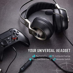 MODOHE EG3 Pro Gaming Headset with 3D Surround Sound, PS4 Xbox One Headset with Noise Cancelling Mic, Gaming Chat Headset, Over-Ear Gaming Headphones for PC, Xbox 1, PS4, Nintendo Switch