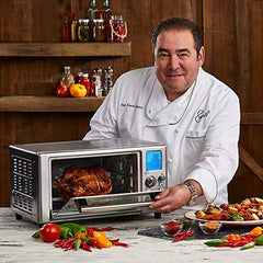 Septree Lagasse Power Air Fryer 360 Max XL Family Sized Better Than Convection Ovens Replaces a Hot Air Fryer Oven, Toaster Oven, Rotisserie, Bake, Broil, Slow Cook, Pizza, Dehydrator & More. Emeril Cookbook. Stainless Steel. (MAX 15.6” 19.7” x 13”)