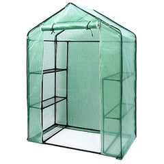 Oh right Small Walk-in Plants Greenhouse, 3-Tier 6-Shelf Stands Garden Green House, 56.3"x 28.7"x 76.7"