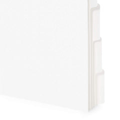 Blue Summit Supplies 3 Ring Binder Dividers with Reinforced Edge, 1/5 Cut Tabs, Letter Size, 3 Hole Punch Section Index Dividers for Binders, White, 100 Page Divider Pack