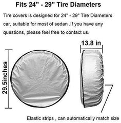 Tire Covers Set of 4, 5 Layer Tire Wheel Protectors, Waterproof UV Protection Wheel Tire Covers, Fit 29" to 33" Truck Camper Van Auto Car Tires Diameter