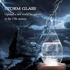 MariBeatty Storm Glass Crystal Weather Predictor Home Decoration Weather Forecast Bottle Barometer Office Crafts Gift Droplet Desktop Decor Crafts Conversation Piece