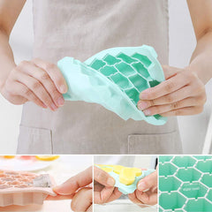 NEATERIZE Ice Cube Trays with Lids, 2 Pack Food Grade Flexible 76 Cubes Silicone Ice Trays with Removable Lid, Ice Cube Molds for Whiskey Storage, Cocktail, Beverages