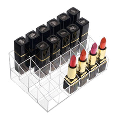 Benbilry Lipstick Holder, 40 Space Acrylic Lipstick Holder Organizer Case Display Rack,40 Slots (in a 8 x 5 Arrangement) Stand Cosmetic Makeup Organizer Lipstick, Brushes, Bottles More …