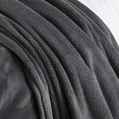 Freelife Luxury Fleece Blanket Super Soft, Comfortable and Warm Double Sides Blanket(Dark Grey) (50x61inch Throw)