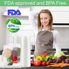 100 Vacuum Sealer Bags 50 Each Size: Pint 6" x 10" and Quart 8" x 12" for Food Saver, Seal a Meal Vac Sealers