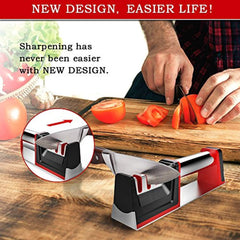 Professional Kitchen Knife Sharpener JOSO 3 Stage Stainless Steel Chef Knife Sharpener with Diamond Tungsten Ceramic for Dull Steel, Paring, Chefs and Pocket Knives, Sharpens Scissors Quickly