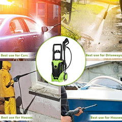 Oanon NIC4500 High Pressure Power Washer 3000 PHC Electric Pressure Washer,1800W Rolling Wheels High Pressure Professional Washer Cleaner Machine+ (5) Nozzle Adapter (3000PHC-Classic Model)