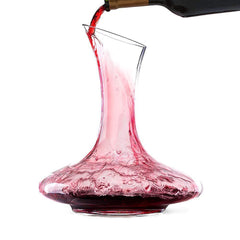 Guzzle Buddy Wine Decanter, 100% Lead-Free Hand Blown Crystal Glass, Red Wine Carafe, Wine Aerator with Wide Base,Wine Accessories,Wine Gift
