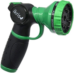 Ikris Metal Lever Garden Hose Nozzle 10-Pattern One-Touch Sprayer