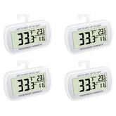 Waterproof Refrigerator Fridge Thermometer, Digital Freezer Room Thermometer, Max/Min Record Function Large LCD Screen and Magnetic back for Kitchen, Home, Restaurants (4 pack)