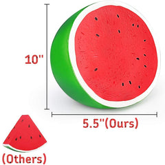 LUDILO 10" Jumbo Squishies Slow Rising Giant Squishy Large Watermelon Squishys Toys Kawaii Scented Squeeze Toys Stress Relief Toys Novelty Toys Birthday Gifts for Kids Adults
