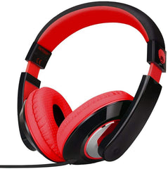 RockPapa Comfort+ Adjustable Over Ear Headphones Earphones with Microphone in-line Volume for Adults Kids Childs Teens, Smartphones Laptops DVD MP3/4 Surface iPhone iPod iPad MacBook Black Orange