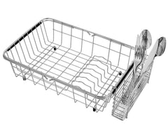 KES Adjustable Large Over Sink Dish Rack Dish Drying Rack, Stainless Steel Dish Drainer Functional Kitchen Sink Organizer for Drying Vegetable and Fruit and Silverware- Rustproof