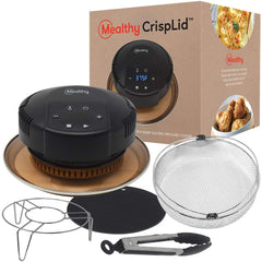 Mealthy CrispLid for Pressure Cooker (NEW): Turn any Pressure Cooker into an Air Fryer & Dehydrator: Air fry, Crisp, Broil & Dehydrate (NEW); fits 6&8Qt, Deep Basket (NEW), Trivet, Silicone Mat, Tongs