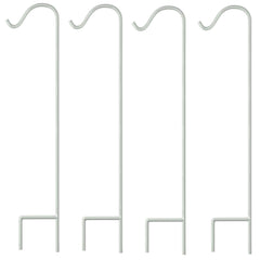 Gray Bunny Shepherd Hook, 48 Inch Black, Set of 4, Super Strong Rust Resistant Premium Metal Hook for Weddings, Hanging Plant Baskets, Solar Lights Lanterns Bird Feeders Mason Jars & Plant Hangers