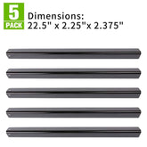 XHome 22.5" Flavorizer Bar Replacement for Weber Genesis Silver B and C, Spirit 700, Gold B and C and Weber 900 (with side-mounted control panel), KLW-002 (22.5” x 2.25” x 2.375”) (5 pack)