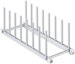 Oyydecor Aluminum Dish Plates Holder Pot Lid Holder Organizer Bowl Cup Book Cutting Board Drying Rack Stand Drainer Storage Holder Organizer Kitchen Cabinet Never Rust (Silver)