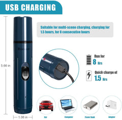 Casfuy Dog Nail Grinder,Pet Nail Grinder, Adjustable Power 2-Speed Electric Rechargeable Pet Nail Trimmer Painless Paws Grooming & Smoothing for Small Medium Dogs & Cats(Drak Blue)