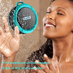 8Gtech Shower Speaker, Waterproof Wireless Bluetooth Speaker with 5W Driver, Suction Cup, Built-in Mic, Hands-Free Speakerphone, Portable Waterproof Bluetooth Speaker for Pool, Beach,Bicycle,Outdoor
