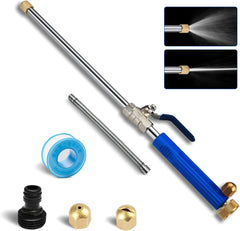 ZEJUN Hydro Jet High Pressure Power Washer-high Pressure Cleaning Tool Extra Long Extendable Wand,Flexible Water Hose Universal Nozzle,Gutter Patio Car Pet Window Cleaning Tool, Blue