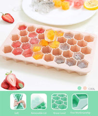 NEATERIZE Ice Cube Trays with Lids, 2 Pack Food Grade Flexible 76 Cubes Silicone Ice Trays with Removable Lid, Ice Cube Molds for Whiskey Storage, Cocktail, Beverages